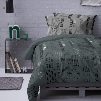 5---D-Skyline grey single size