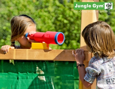 Speelset Jungle Gym Jungle Lodge + Balcony Rood