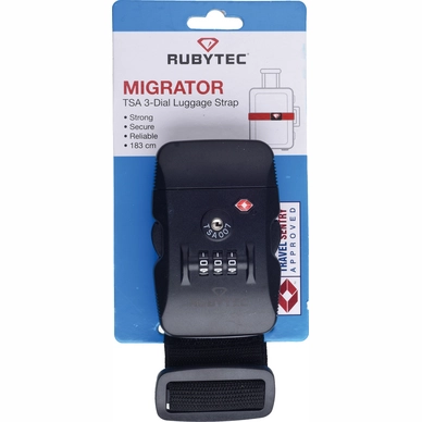 Kofferriem Rubytec Migrator TSA 3 Dial Black
