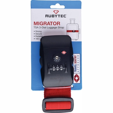 Kofferriem Rubytec Migrator TSA 3 Dial Red