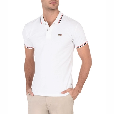 Polo Napapijri Men Taly SS Stripe Bright White