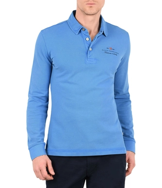 Polo Napapijri Men Elbas LS New Light Blue