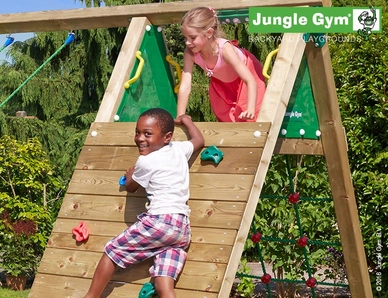 Speelset Jungle Gym Jungle Playhouse + Platform XL + Climb X'tra Rood