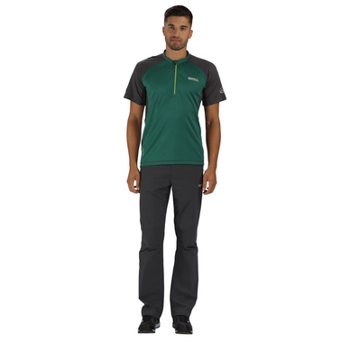 T-Shirt Regatta Mens Breakbar III Hunter Green/Seal Grey