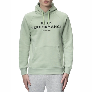 Trui Peak Performance Men Logo Hood Downy Green