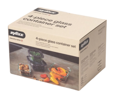 Storage System Zyliss Glass Container Set Clear (4-piece)
