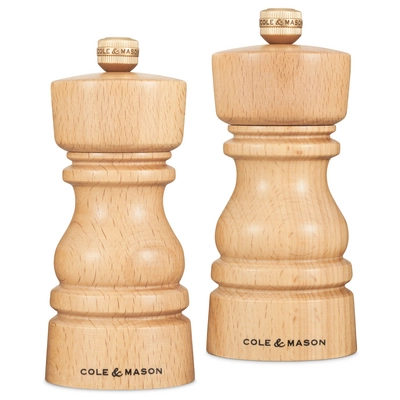 Salt and Pepper Mill Cole & Mason London Natural Beech 13 cm '24