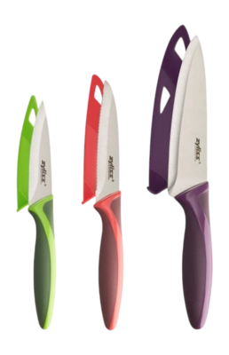 Messerset Zyliss Red/Green/Purple (3-teilig)