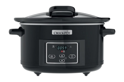 Flip Lid Slowcooker Crockpot Black 5L