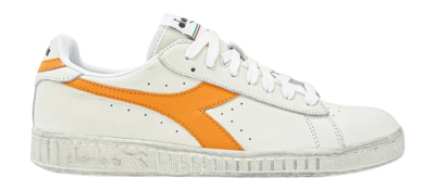 Sneaker Diadora Game L Low Fluo Waxed Women White Orange 1575 C