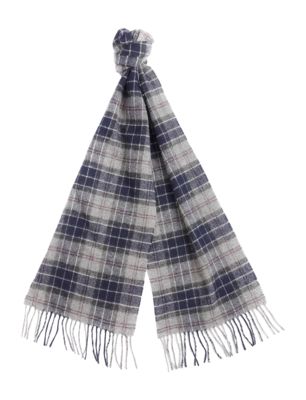 Sjaal Barbour Unisex Tartan Lambswool Scarf Black Slate Tartan