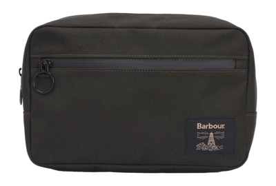 Toiletry Bag Barbour Men Field Canvas Washbag Olive Black