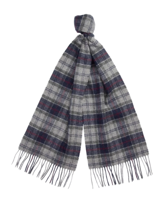 Scarf Barbour Unisex Tartan Lambswool Scarf Blue Granite