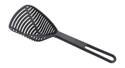 Fackelmann Écumoire FENIX RPET - 31,5 X 8,5 Cm, Noire - Résistante à 210°C, Lave-vaisselle, Pour Raviolis, Beignets, œufs