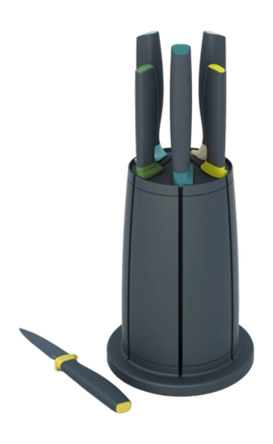 Messenset Joseph Joseph Elevate Knives Carousel Zwart