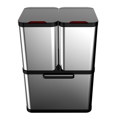 Prullenbak Tower Recycler Sensor Stapelbaar I Zilver