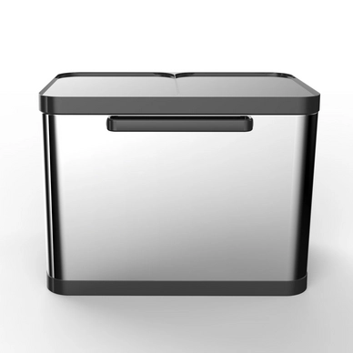 Prullenbak Tower Recycler Rectangular Zilver 50L