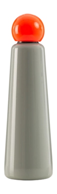 Waterfles Lund London Skittle Dubbelwandig Light Grey & Coral 0,75 L