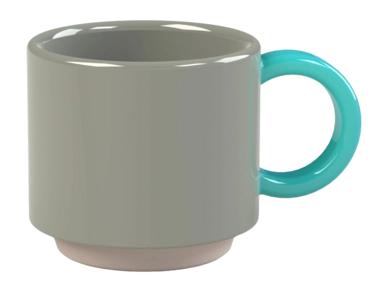 Espresso Mok Lund London Skittle Stapelbaar Grey & Mint