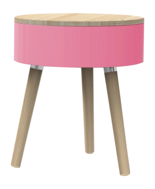 Bijzettafel Lund London Skittle Pink 34,5 x 34,5 x 52 cm