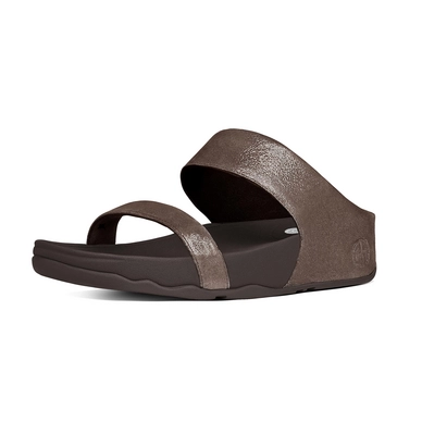 FitFlop Lulu ShimmerSuede Slide Bronze