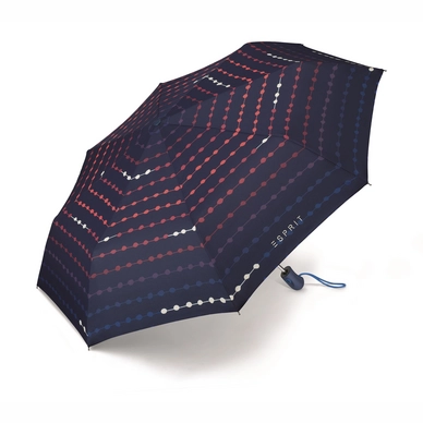 Esprit Ombrello Tascabile Easymatic Light Ditsy Florals - Apertura Automatica, Blu, Leggero 315g, 97 Cm Altezza