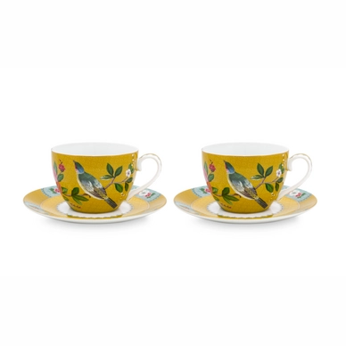 Coffee Cup Pip Studio Blushing Birds Yellow 280 ml (Set of 2)