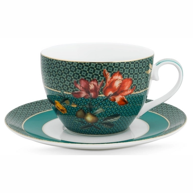 Koffiekop Pip Studio Winter Wonderland Bird Green 280 ml (Set van 6)