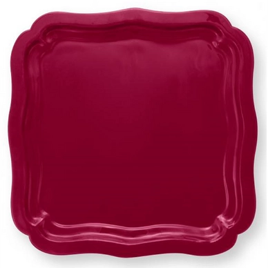 Serving Dish Pip Studio Square Enamelled Dark Pink 40 x 40 cm
