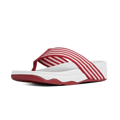 FitFlop Surfa Textile Classic Red Urban White