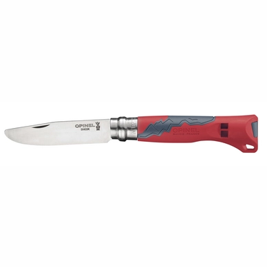 Folding Knife Opinel Outdoor Junior N°07 Stainless Steel Virobloc Flute Red