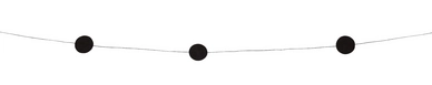 Kerstslinger vtwonen Garland Round Balls Paper Black 300 cm