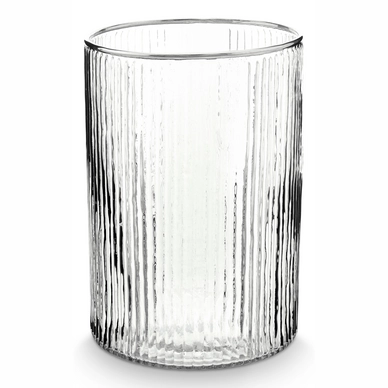 Vase vtwonen Glas Stripes Silver 13 x 19 cm