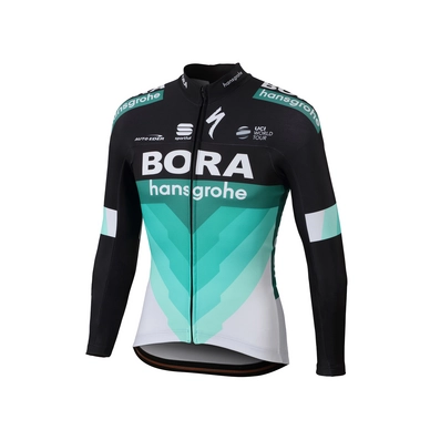 Fietsshirt Sportful Men Bora Bodyfit Thermal LS Black Green