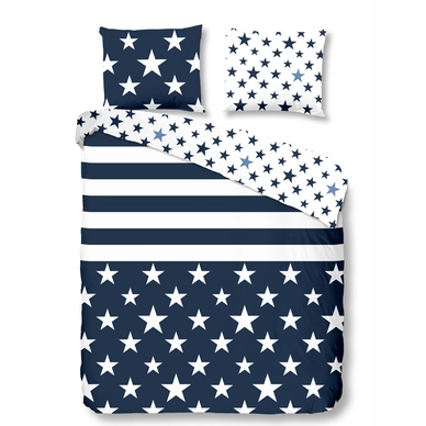 Dekbedovertrek Good Morning Stars n Stripes Blauw Katoen