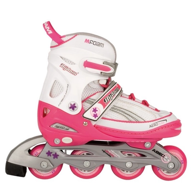 Inline Skates Nijdam 52QD Semi-Softboot Fuchsia/Wit