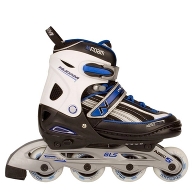 Inline Skates Nijdam 52QD Semi-Softboot Zwart/Blauw