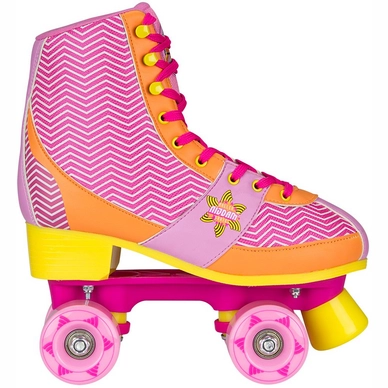 Rolschaats Nijdam Girls Chevron Fuchsia Oranje Geel