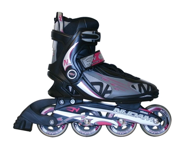 Inline Skates Nijdam 52RS Softboot Zwart/Roze