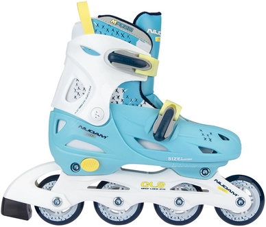 Inline Skate Nijdam Junior Boys Sunny Blue Lichtblauw Wit Geel