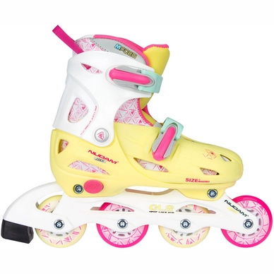 Inline Skate Nijdam Junior Girls Yellow Bird Geel Roze