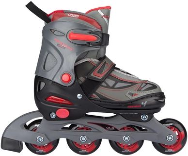 Inline Skate Nijdam Junior Junior Thunder Rood Grijs Zwart