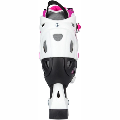 Inline Skates Nijdam Junior Verstelbaar Lightning Fuchsia Wit Zwart