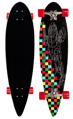 Longboard Black Dragon 36 Black Red Multi
