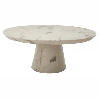 Coffee Table POLSPOTTEN Disc Marble Look White