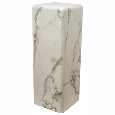Pillar POLSPOTTEN Marble Look White Large