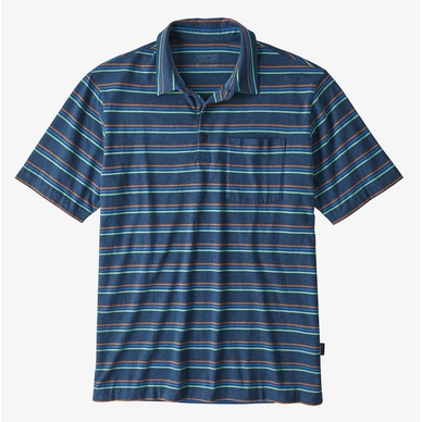 Polo Patagonia Homme Organic Cotton LW Pacific Stripe Stone Blue