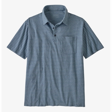 Polo Patagonia Homme Organic Cotton LW Wavy Dobby Pigeon Blue