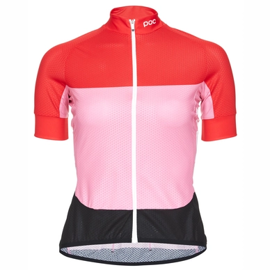 Fietsshirt POC Women Essential Road Light Prismane Red Altair Pink