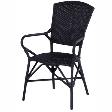 Tuinstoel Hartman Batavia Alu Chair Black Black Wicker